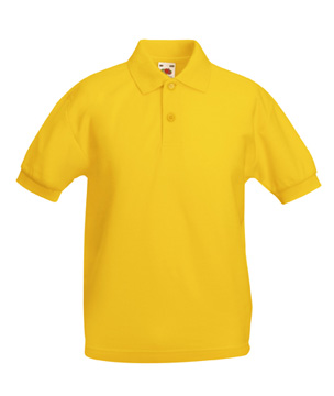 POLO PIQUE BAMBINO UNISEX ( FRUIT OF THE LOOM ) girasole